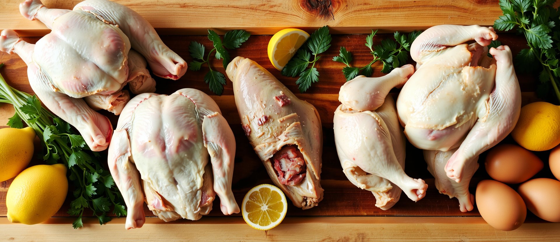 Assortment of premium Solana Farms chicken products